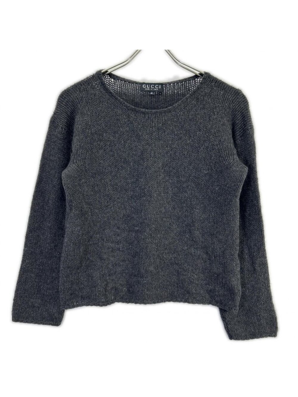 Gucci Gray Cashmere Knit Sweater